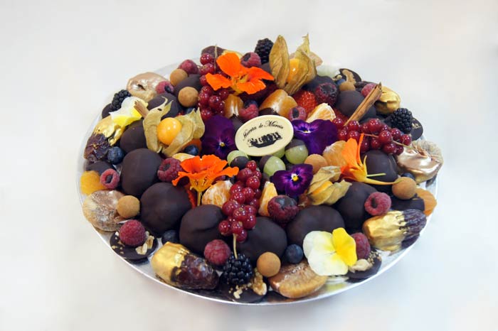 Bandeja de fruta Redonda